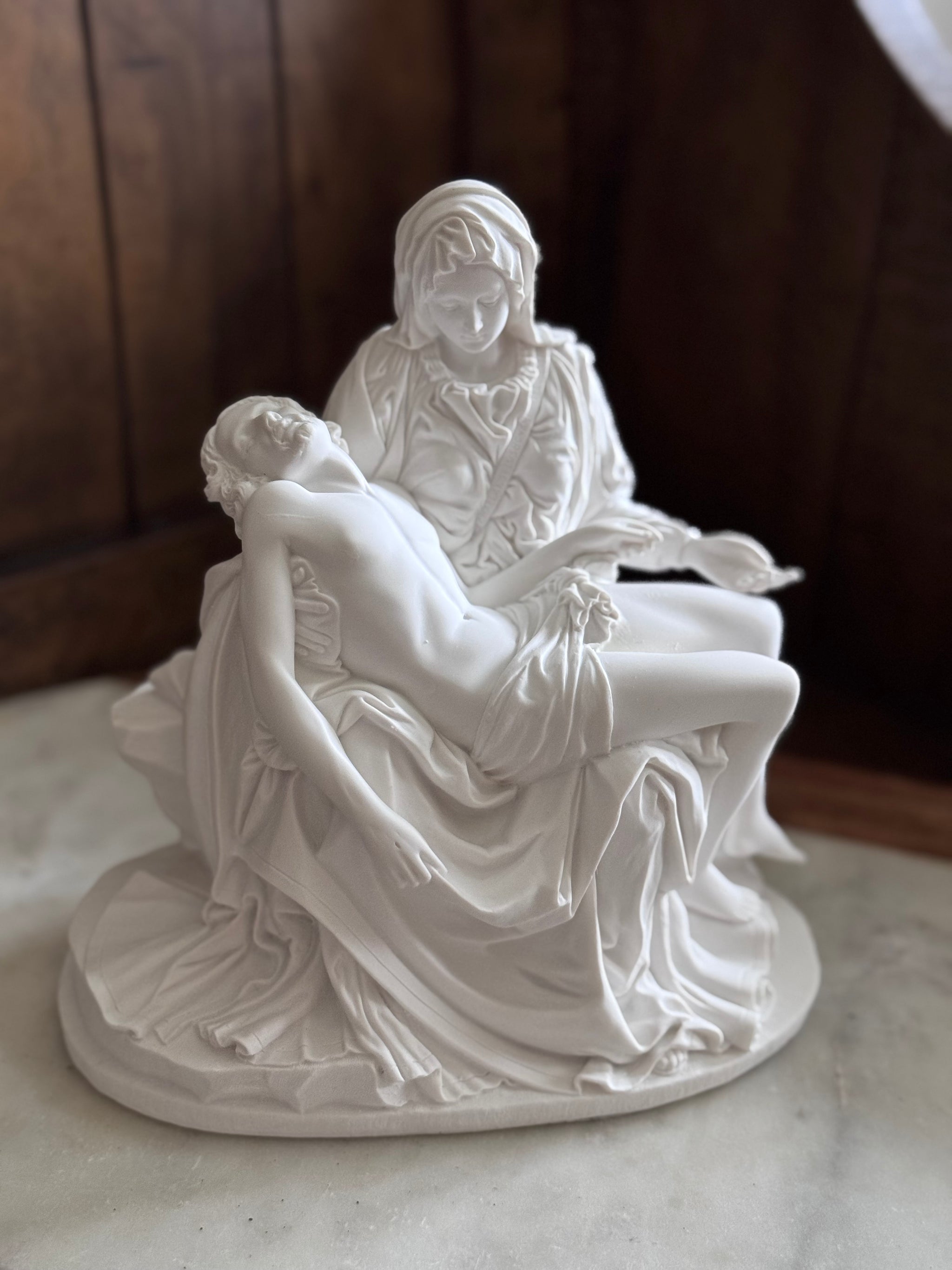 Pieta Statue in White | 6.25